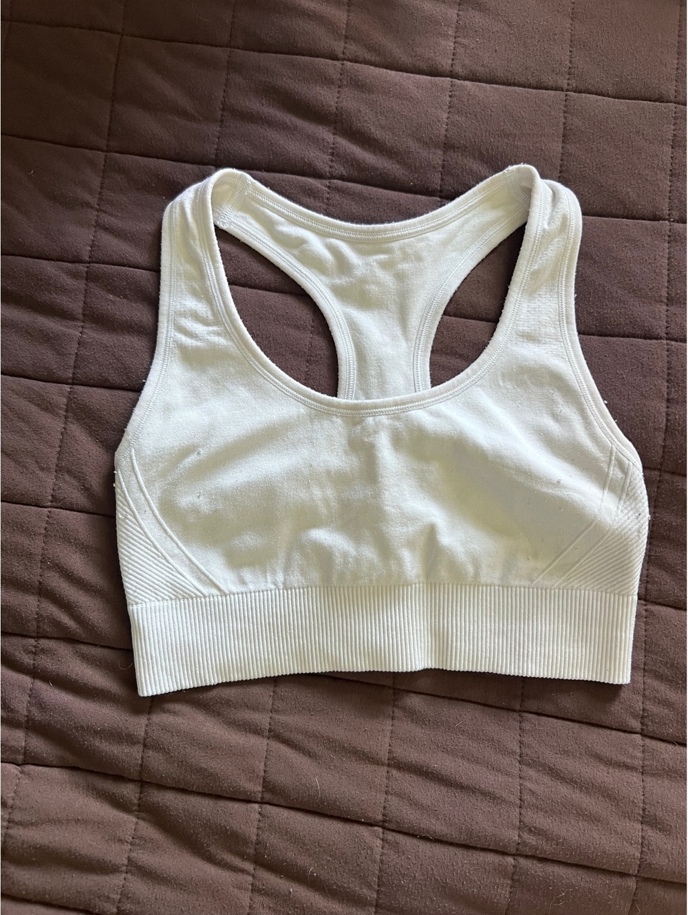 All in Motion Women's Medium Seamless Racerback Sports Bras, 3-Pack, Black, Gray - Picture 3 of 6